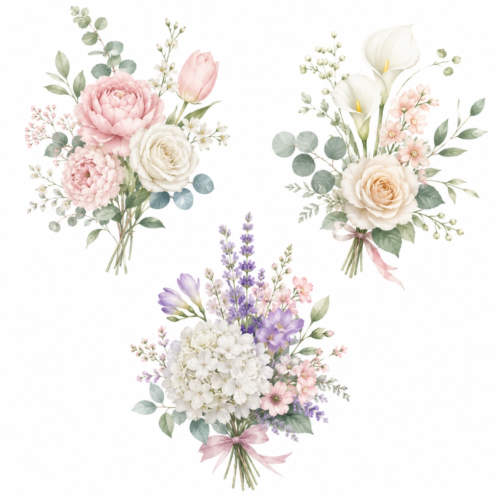 left flower bouquet decoration